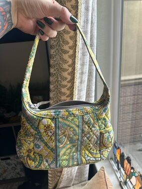 Vera Bradley Shoulder Bag in Yellow and Teal
